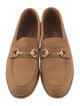 Gucci Horsebit Accent Suede Dress Loafers