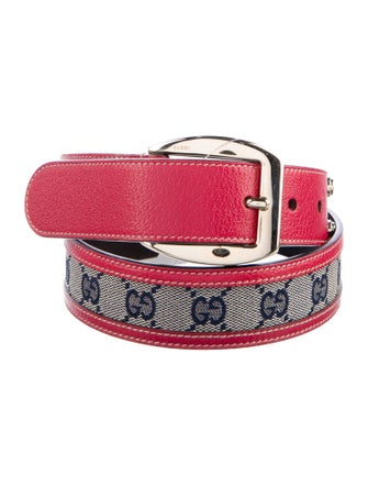 Gucci GG Canvas Leather Belt
