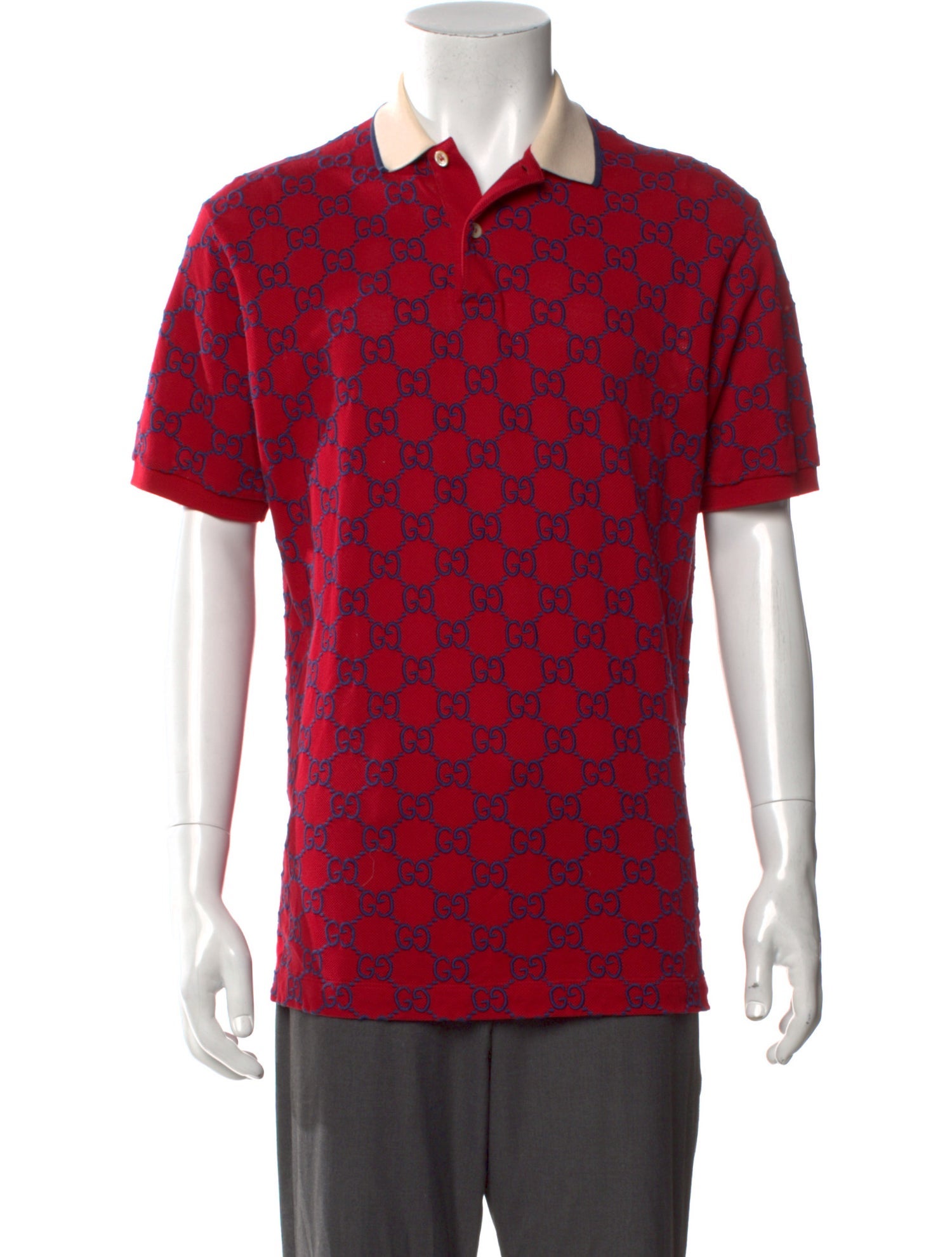 Gucci GG Logo Crew Neck Polo Shirt