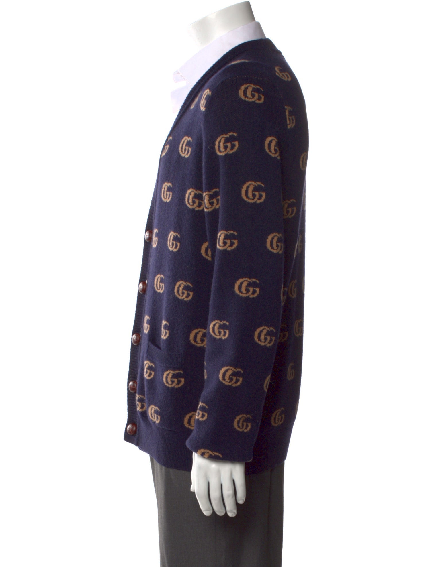 Gucci Double G Logo Wool Cardigan