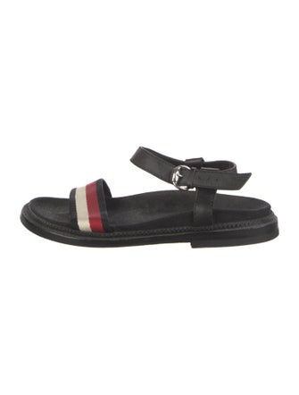 Gucci Sylvie Web Accent Leather Sandals