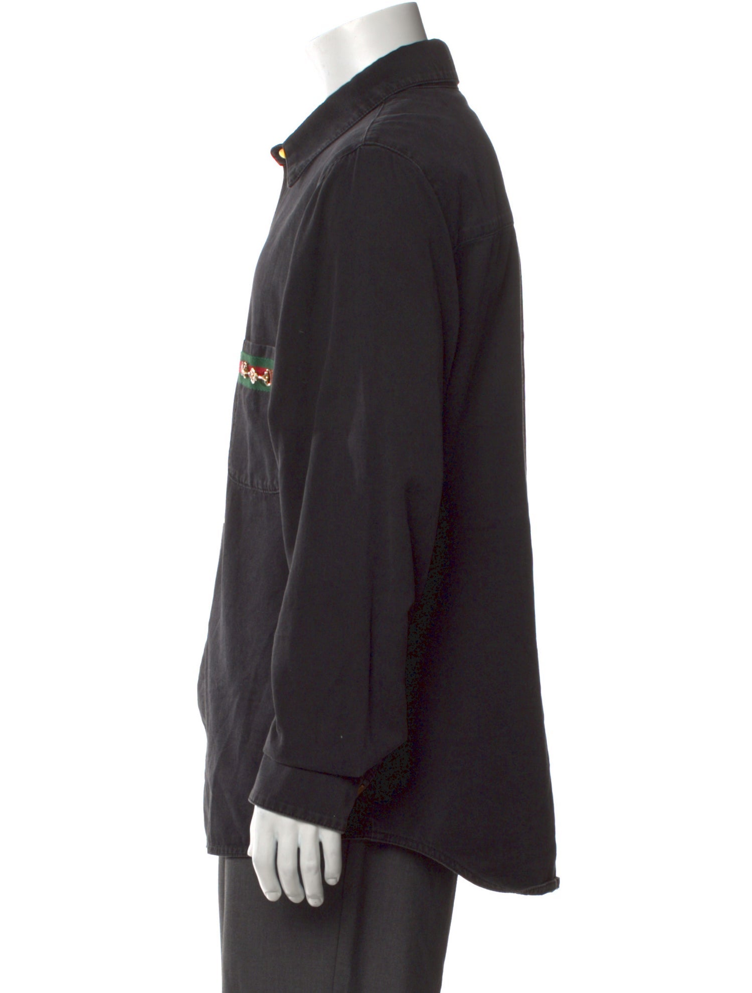 Gucci Web Accent Long Sleeve Shirt