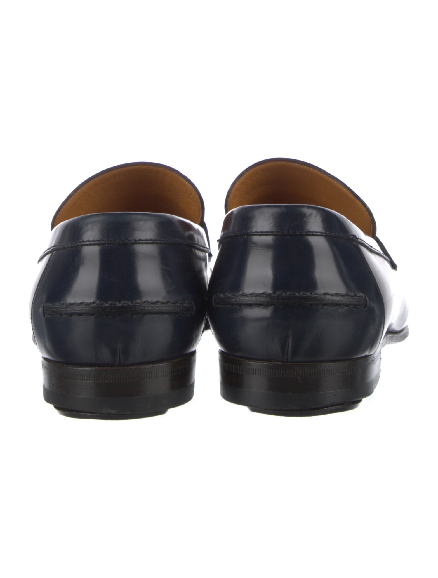 Gucci Interlocking G Logo Leather Dress Loafers