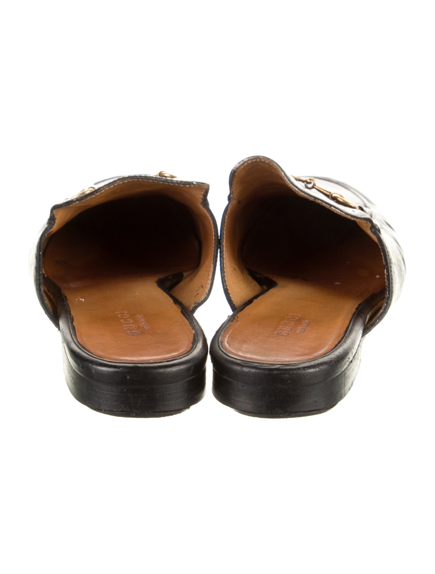 Gucci Horsebit Accent Leather Mules