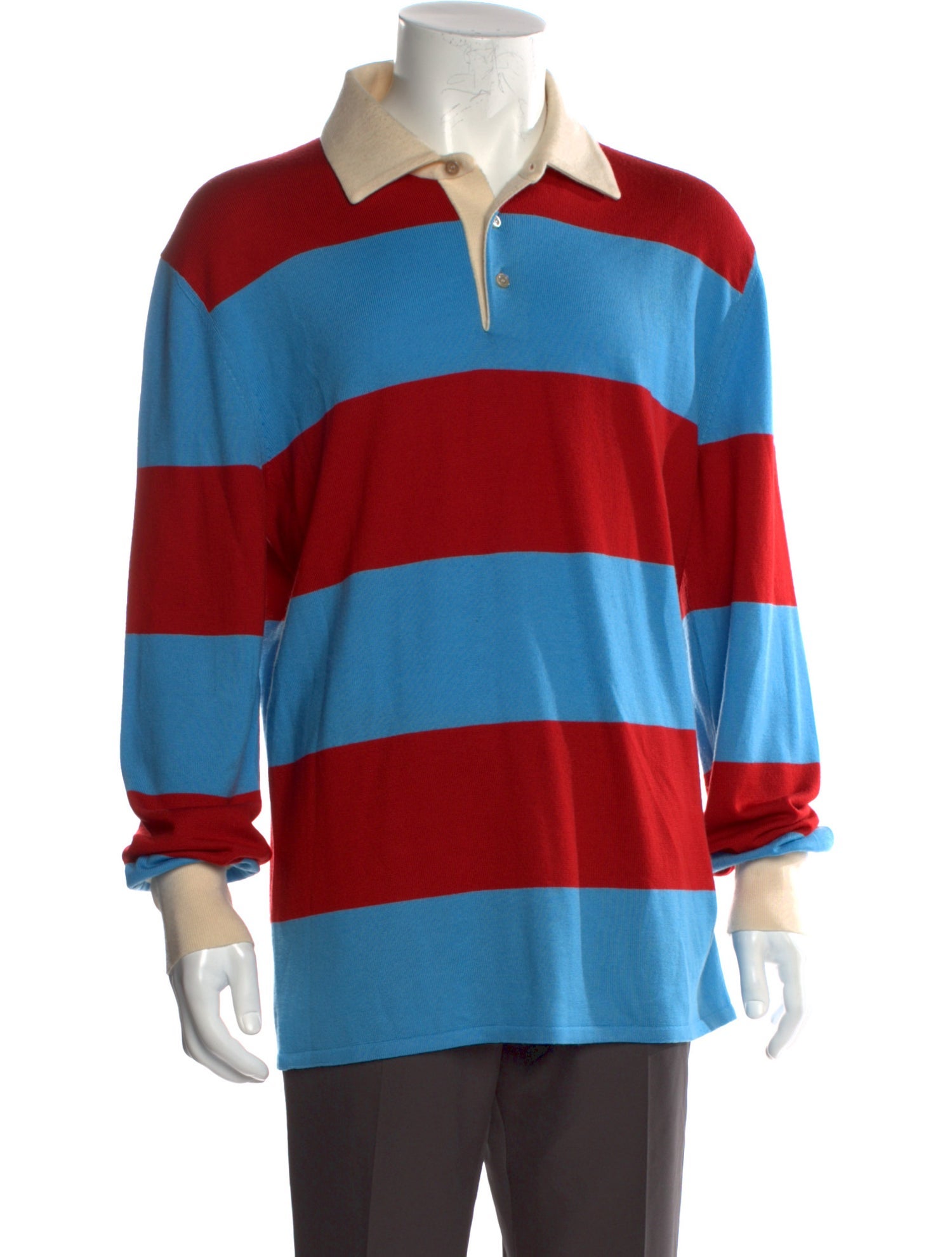 Gucci Striped Collar Polo Shirt