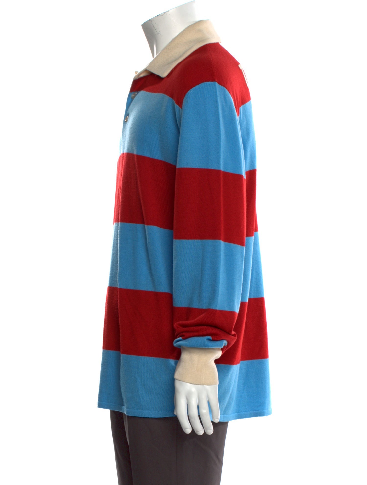 Gucci Striped Collar Polo Shirt