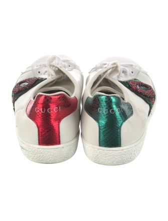 Gucci Web Accent Leather Sneakers