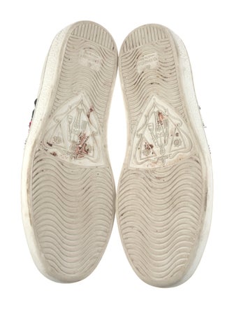 Gucci Web Accent Leather Sneakers