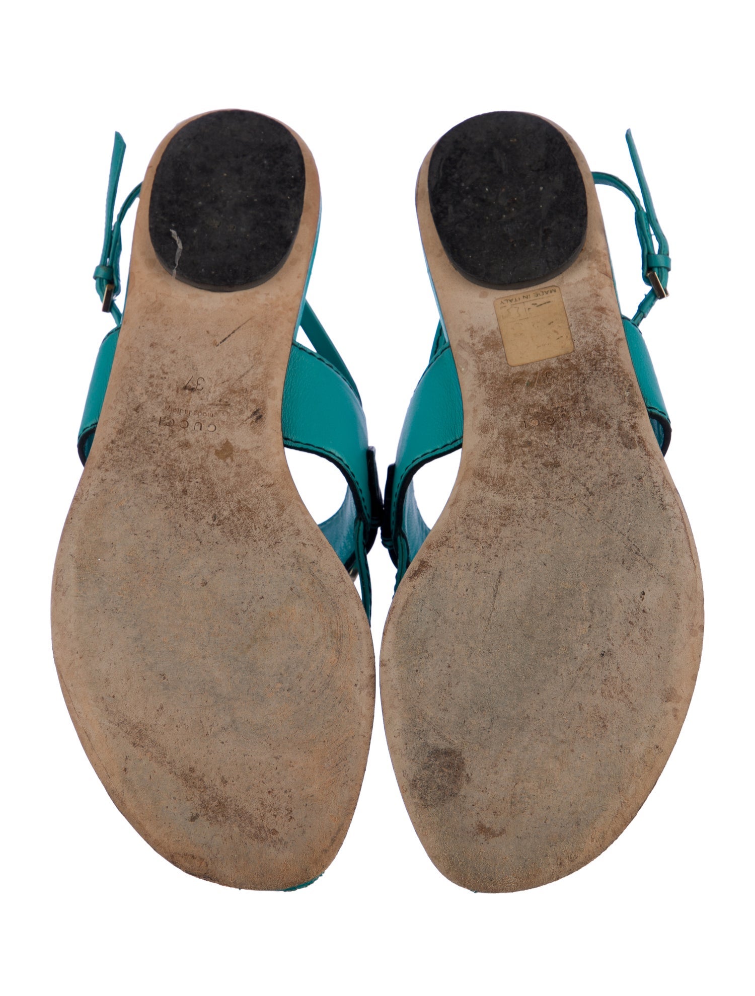 Gucci 1955 Horsebit Accent Leather Slingback Sandals