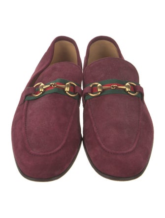 Gucci Horsebit Accent Suede Loafers