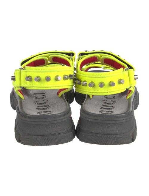 Gucci Leather Mesh Accents Sandals