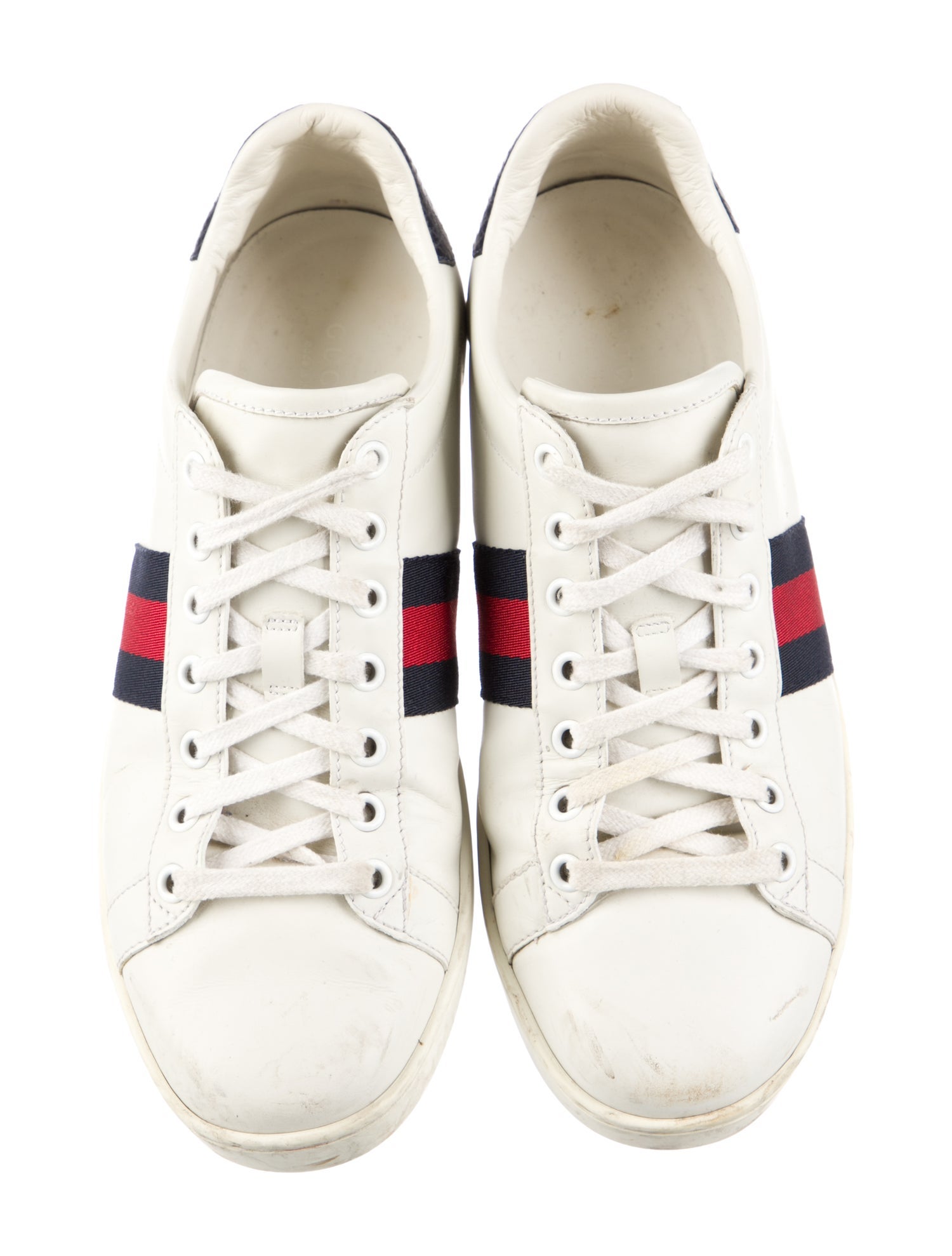 Gucci Web Accent Leather Sneakers