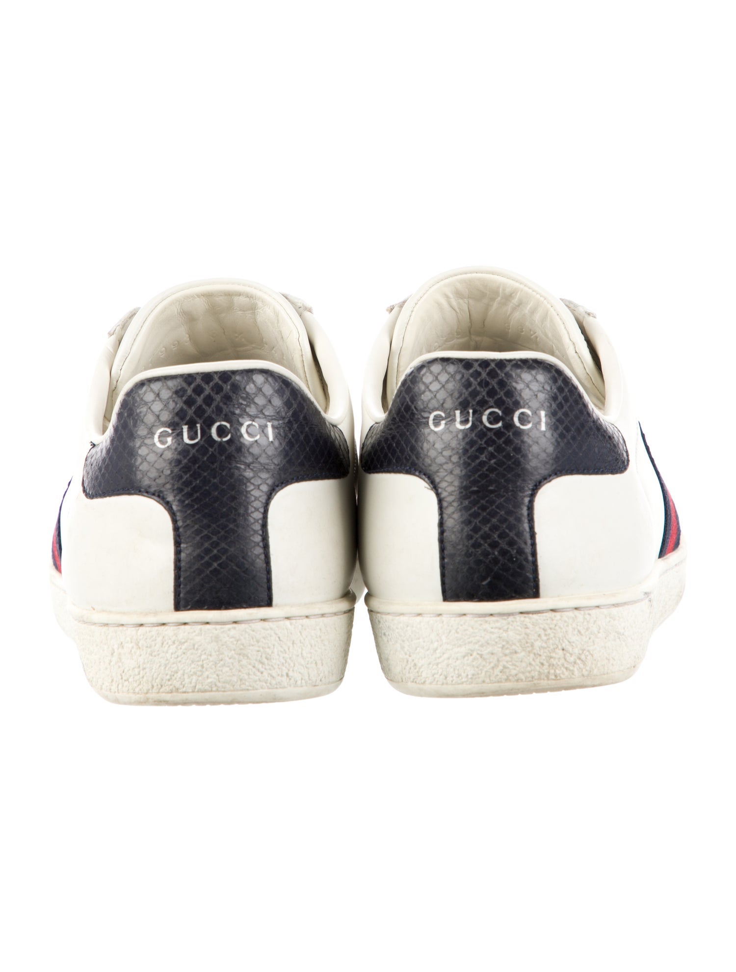 Gucci Web Accent Leather Sneakers