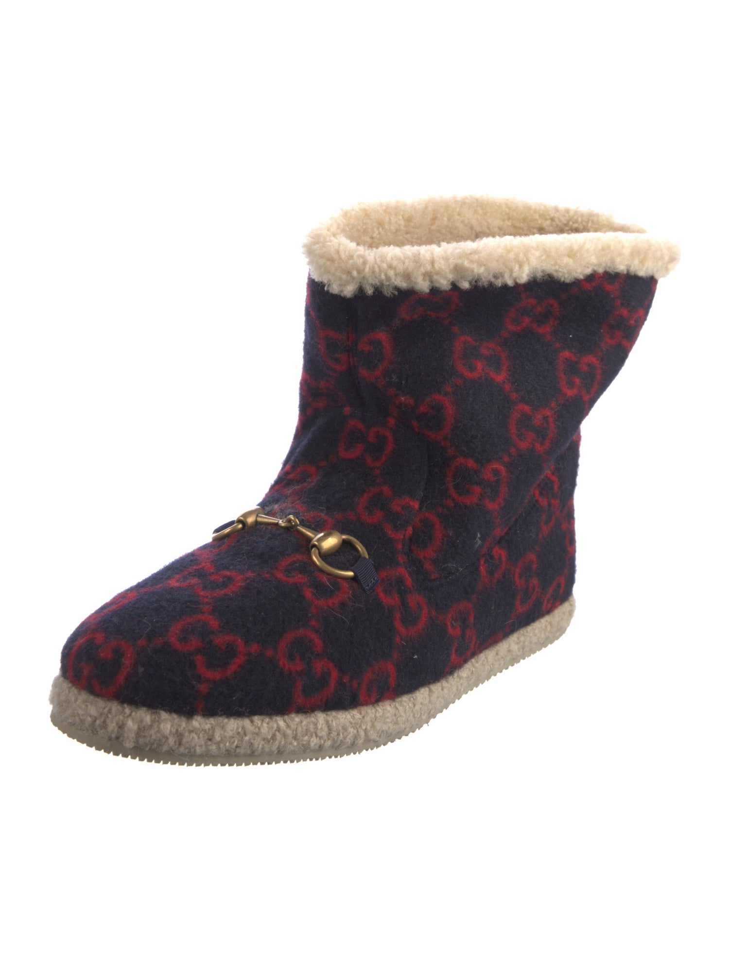 Gucci Horsebit Accent Wool Boots