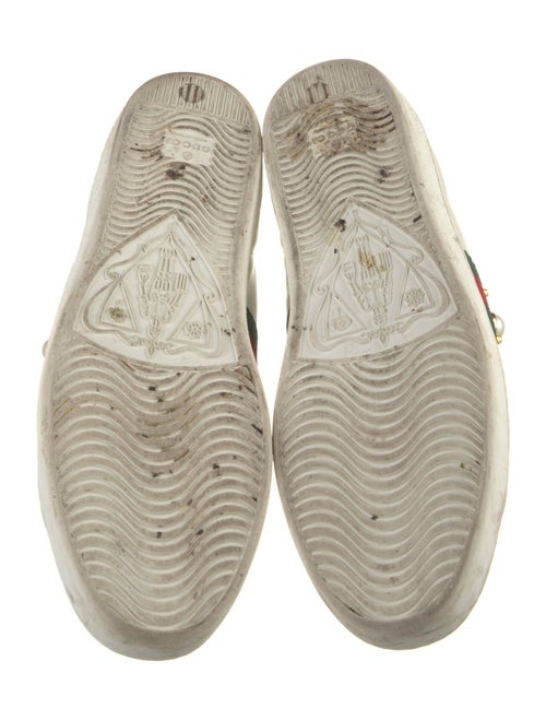 Gucci Web Accent Leather Sneakers