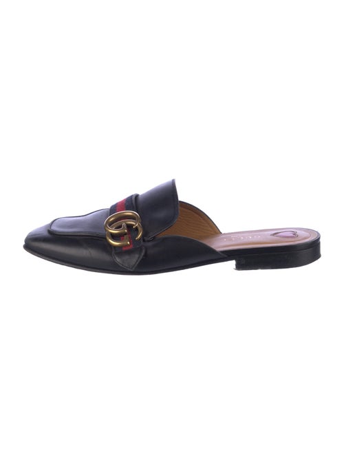 Gucci Sylvie Web Accent Leather Mules