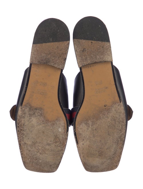 Gucci Sylvie Web Accent Leather Mules