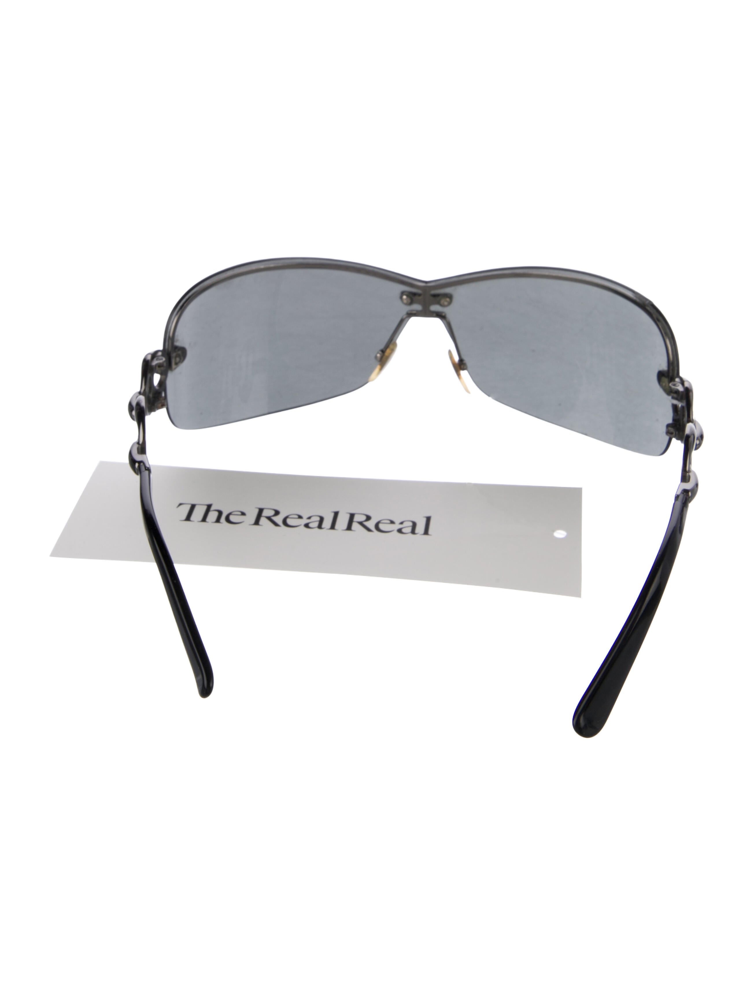 Gucci Marina Chain Accent Shield Sunglasses