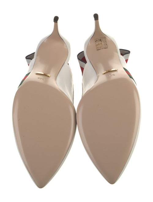 Gucci Leather Colorblock Pattern Slingback Pumps
