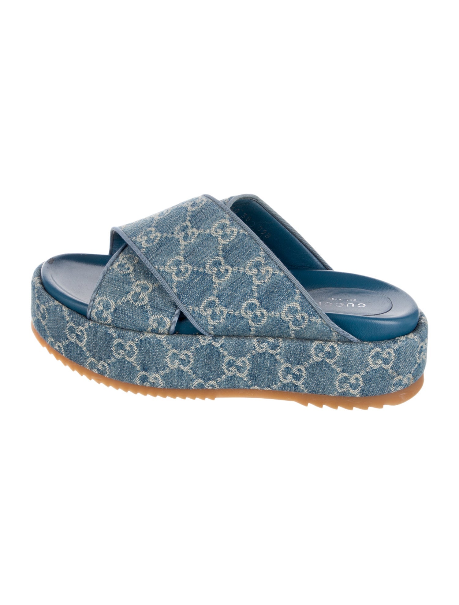Gucci GG Denim Denim Slides