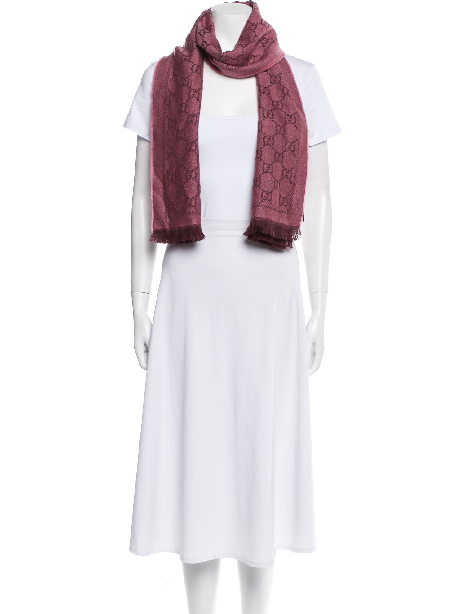 Gucci Wool GG Logo Scarf