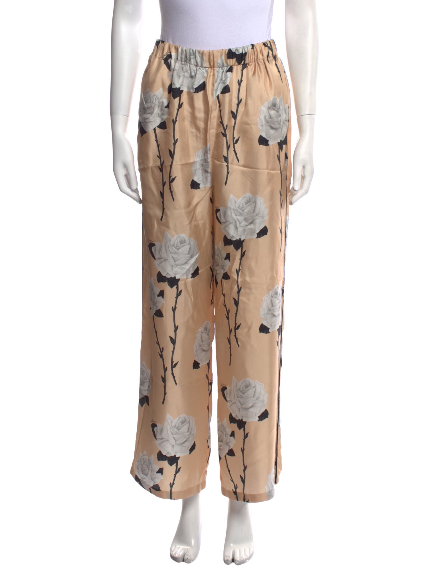 Gucci Silk Wide Leg Pants