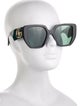 Gucci Double G Logo Square Sunglasses