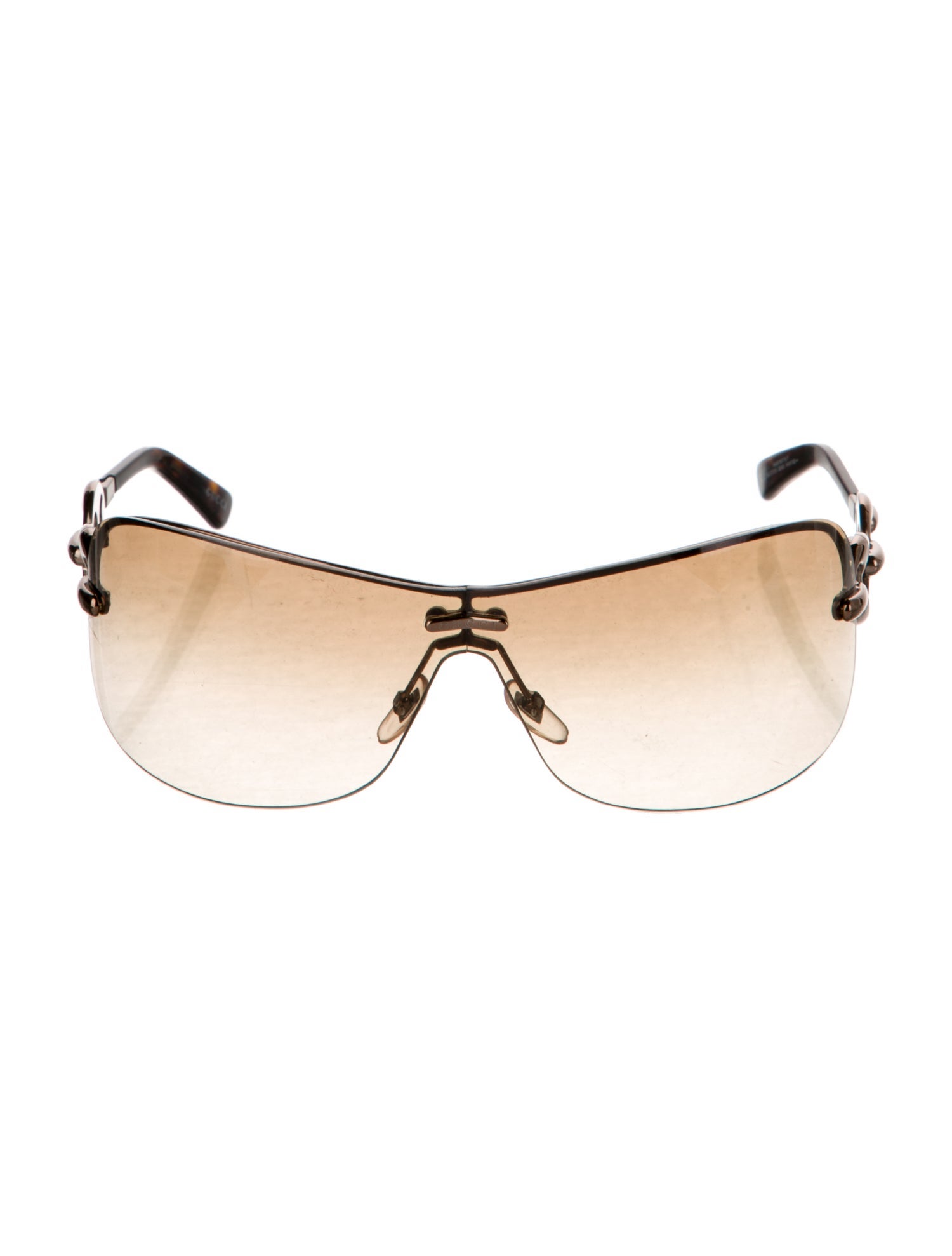 Gucci Marina Chain Accent Shield Sunglasses