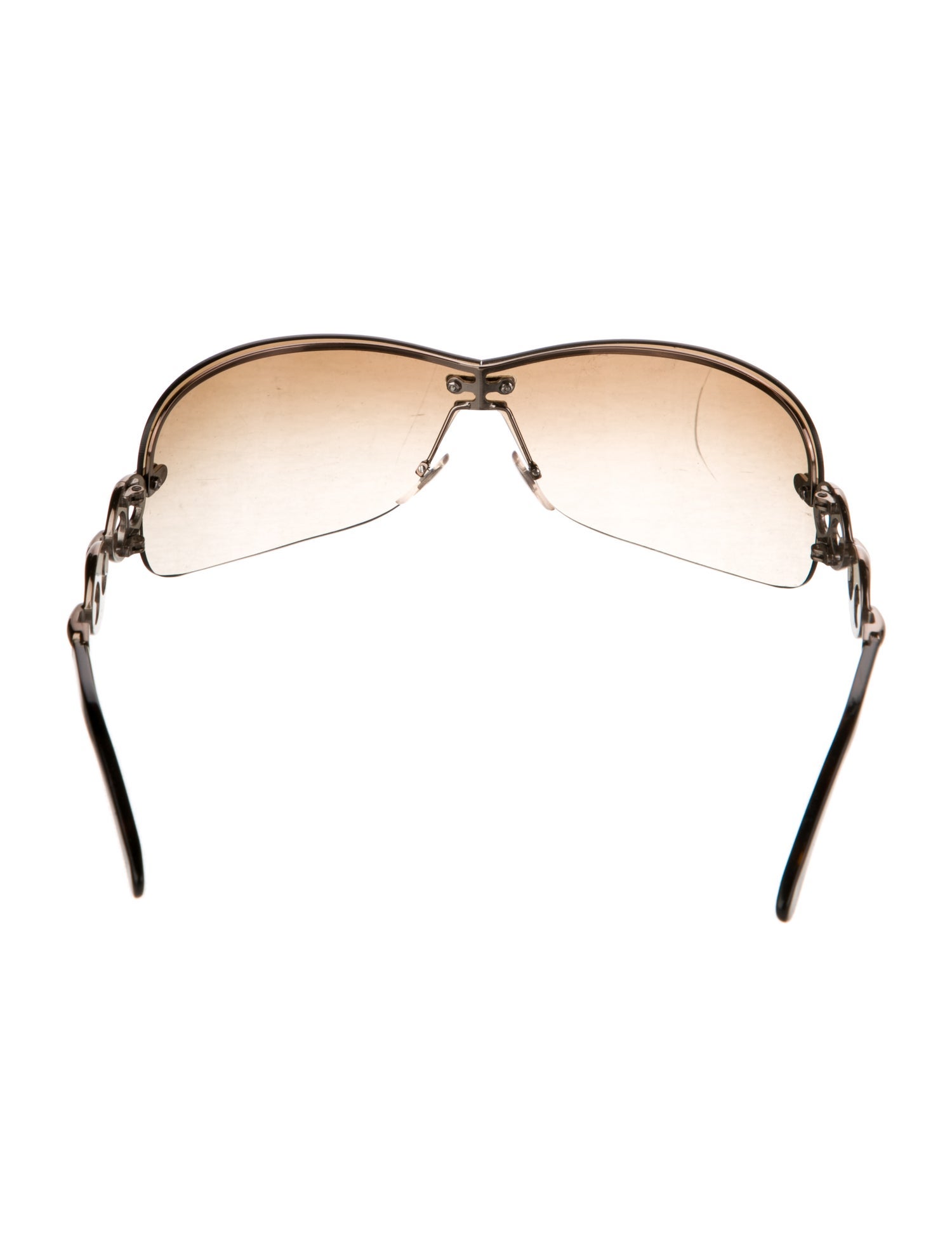 Gucci Marina Chain Accent Shield Sunglasses