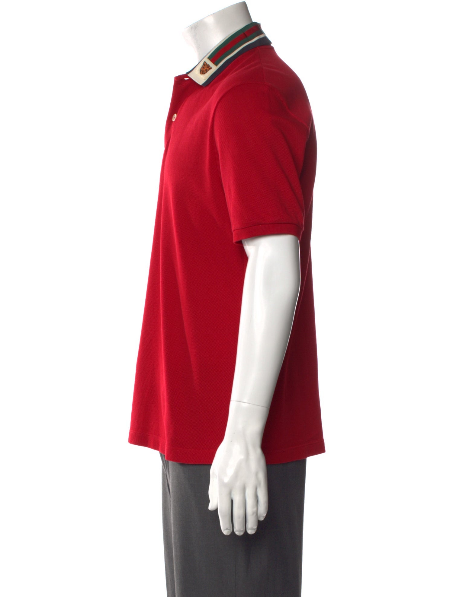 Gucci Web Accent Crew Neck Polo Shirt