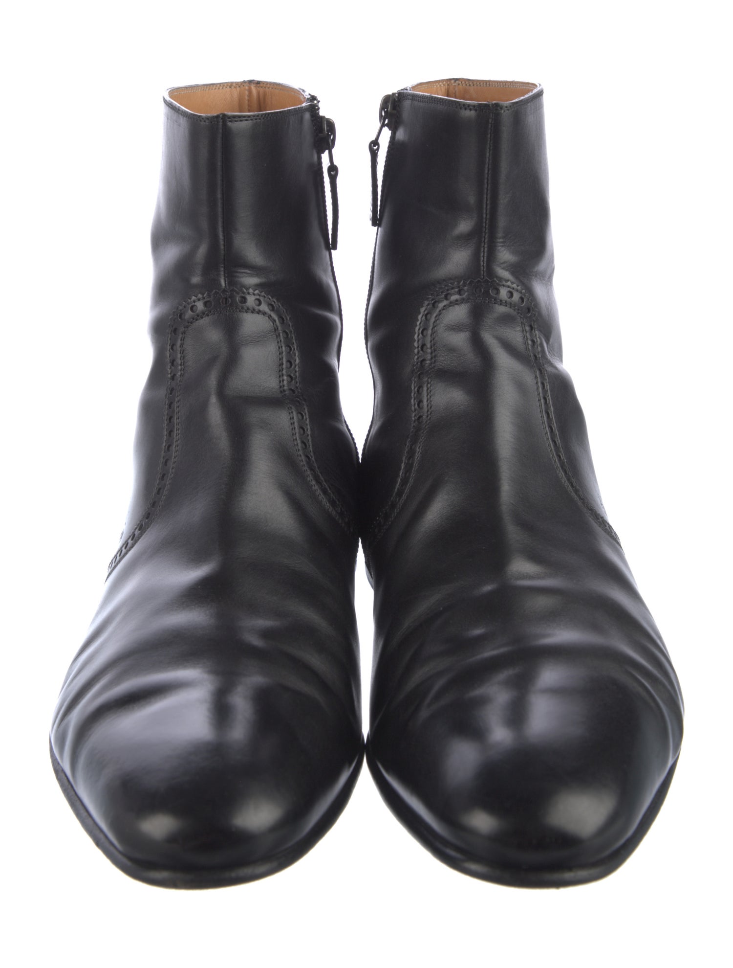 Gucci Signature Logo Leather Boots