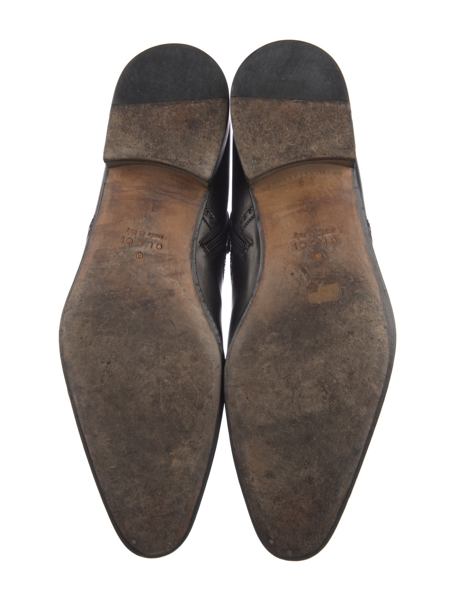 Gucci Signature Logo Leather Boots