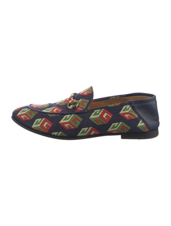 Gucci Horsebit Accent Printed Loafers