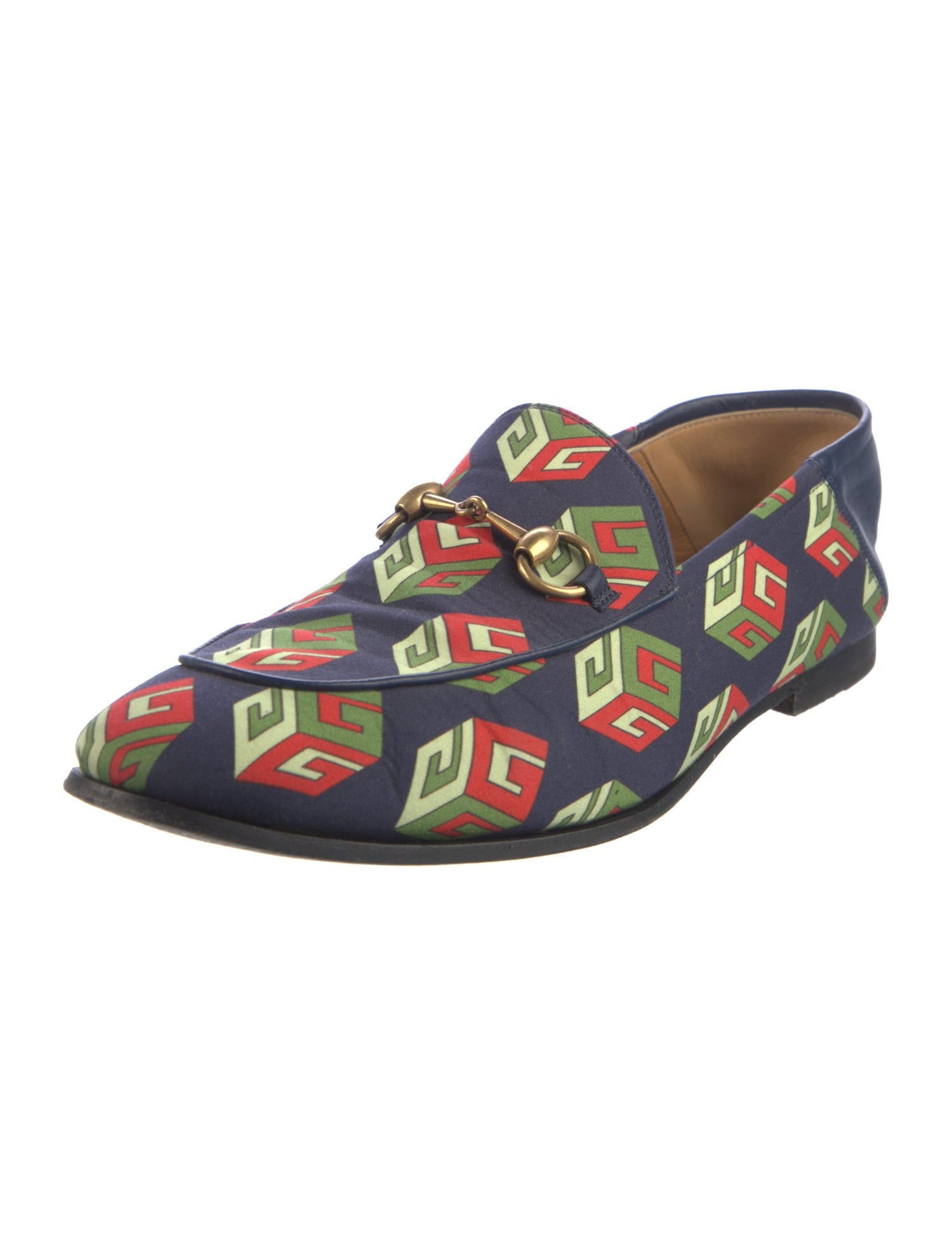 Gucci Horsebit Accent Printed Loafers