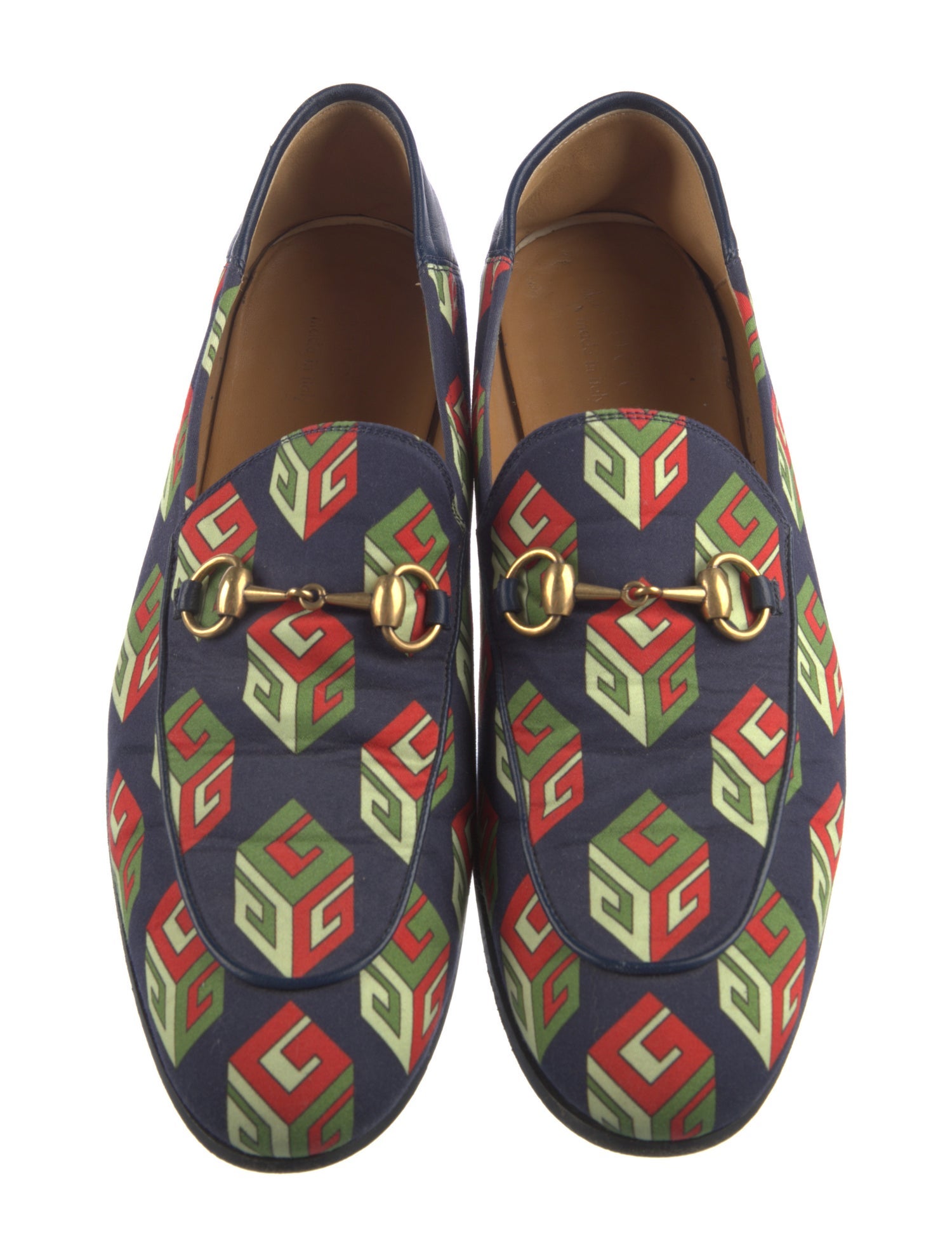 Gucci Horsebit Accent Printed Loafers