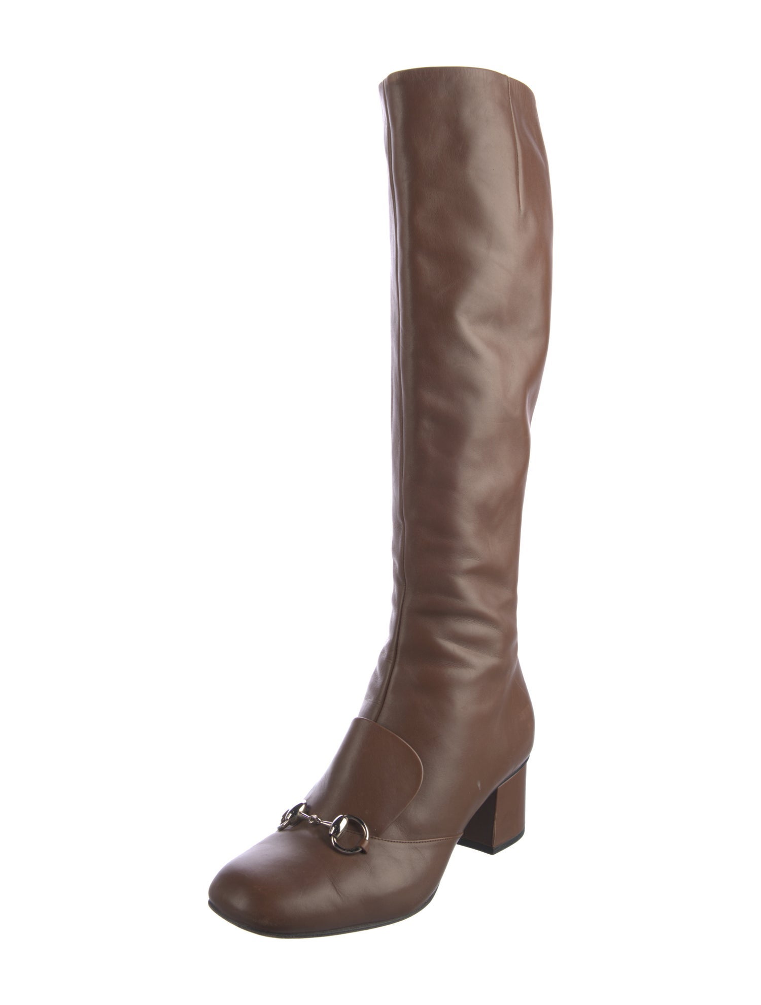 Gucci Horsebit Accent Leather Riding Boots