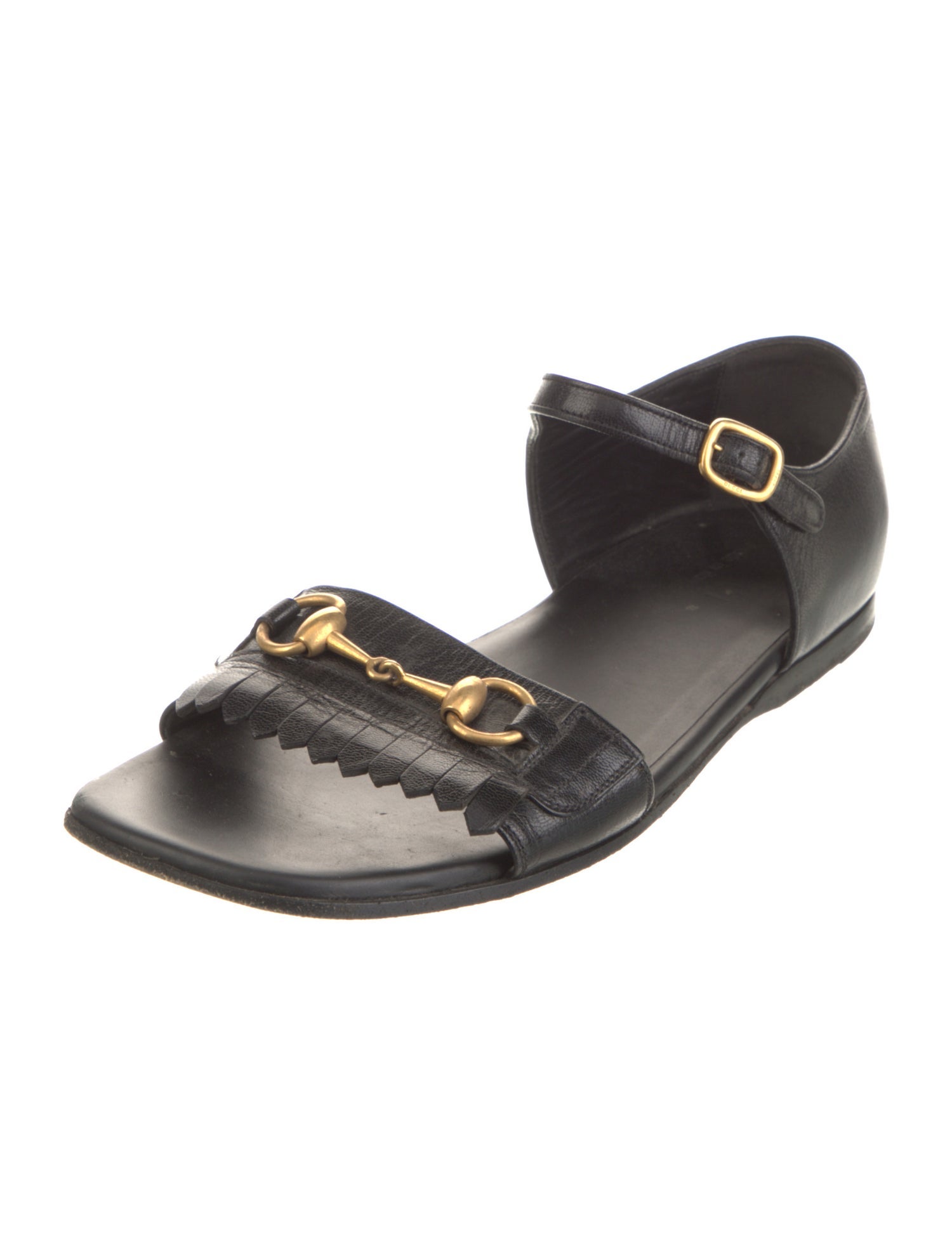 Gucci Horsebit Accent Leather Sandals