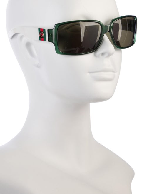 Gucci Web Accent Square Sunglasses