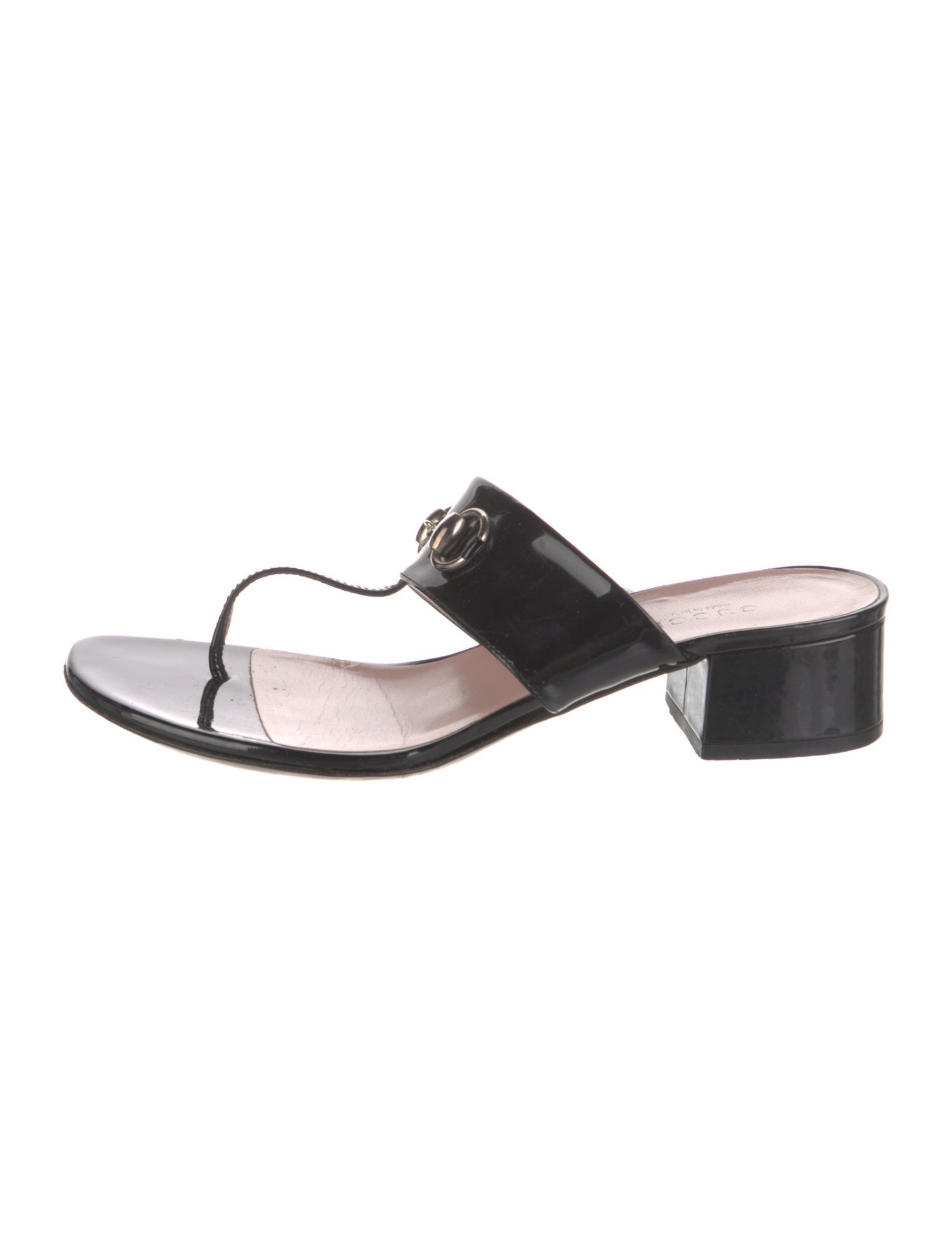 Gucci Patent Leather Flip Flops