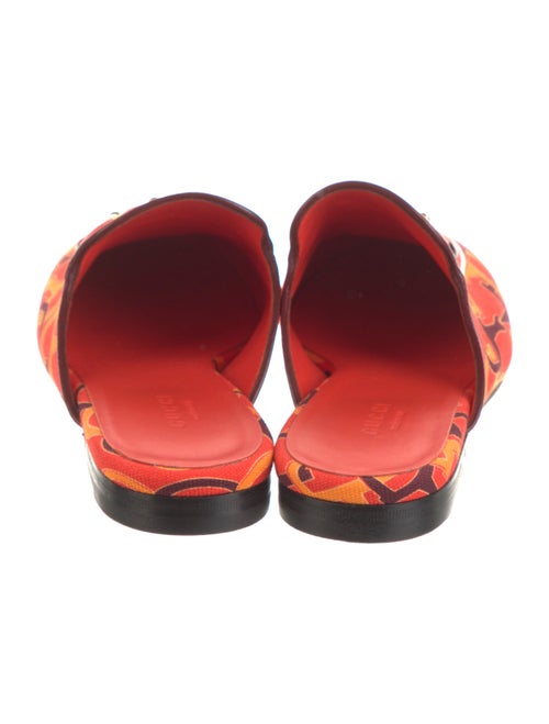 Gucci Horsebit Accent Canvas Mules