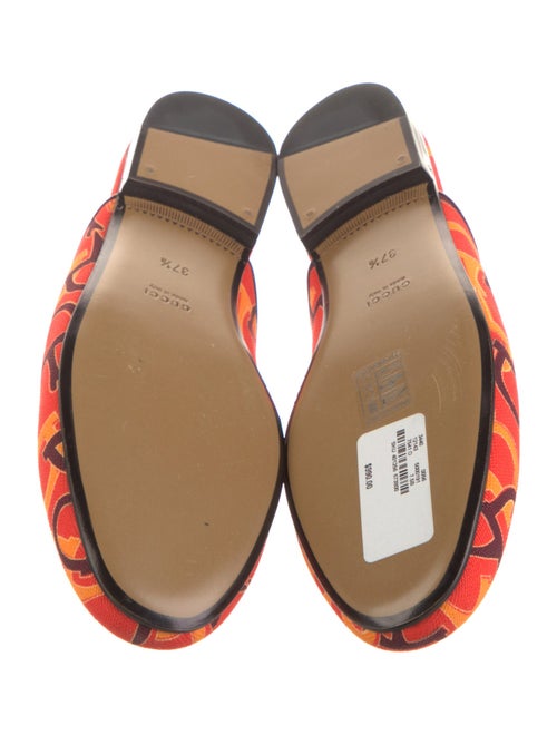 Gucci Horsebit Accent Canvas Mules