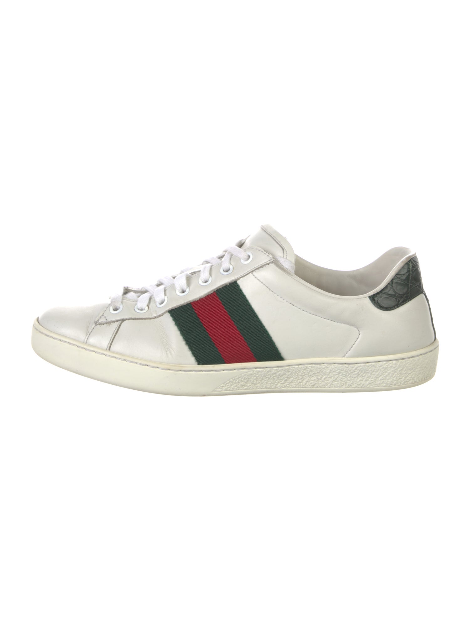 Gucci Leather Colorblock Pattern Sneakers