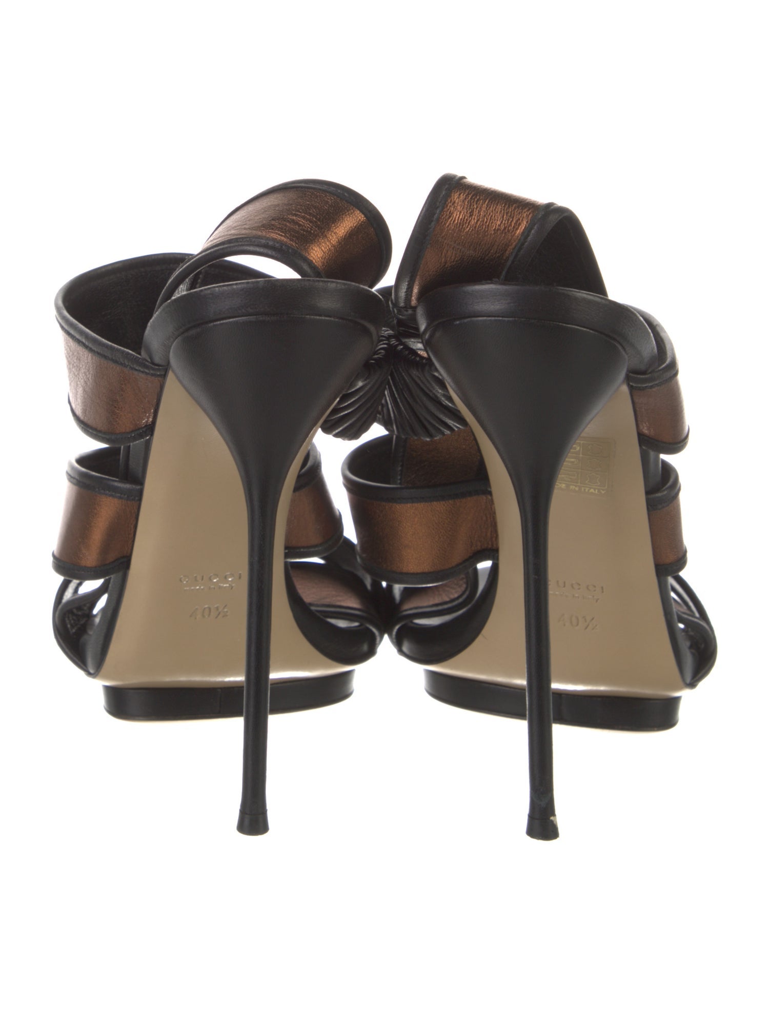 Gucci Leather Slingback Sandals