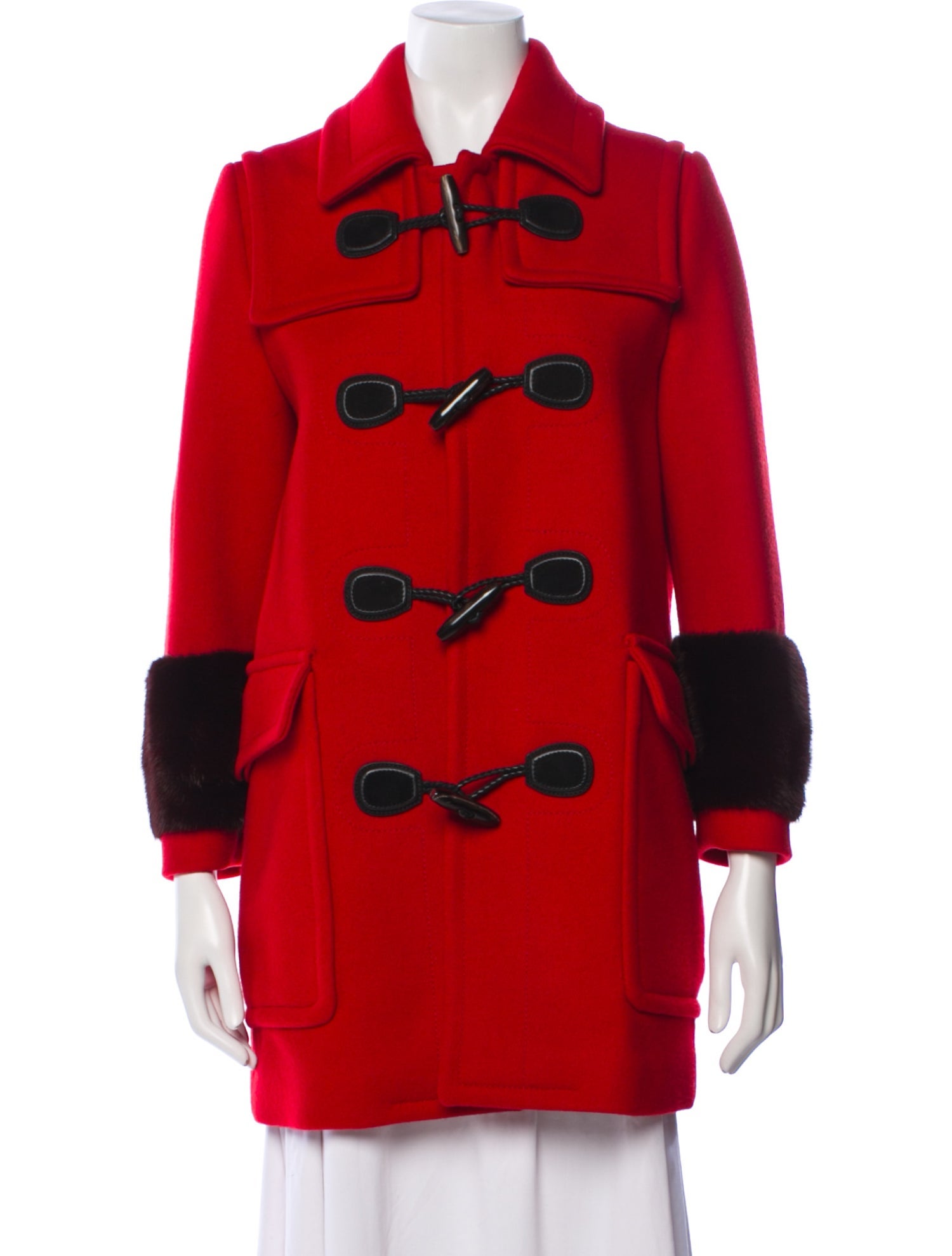 Gucci 2015 Wool Faux Fur Coat