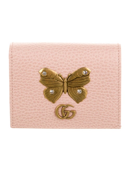 Gucci Marmont Butterfly Double G Logo Compact Wallet