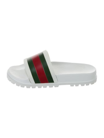 Gucci Web Accent Rubber Slides