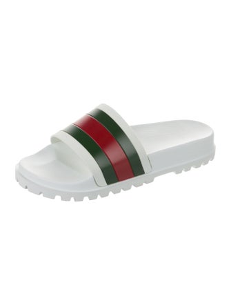 Gucci Web Accent Rubber Slides
