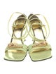 Gucci Patent Leather Crystal Embellishments Sandals