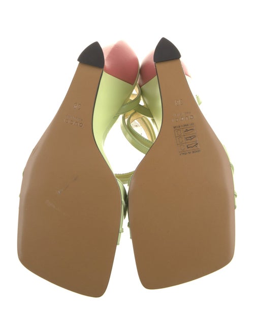 Gucci Patent Leather Crystal Embellishments Sandals