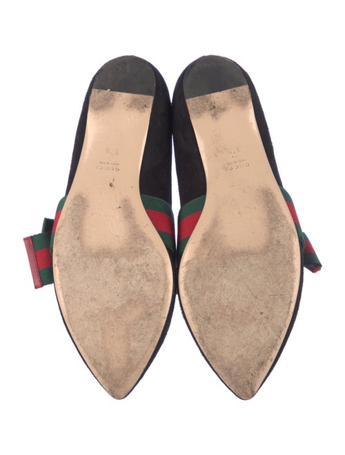 Gucci Web Accent Suede Mary Jane Flats